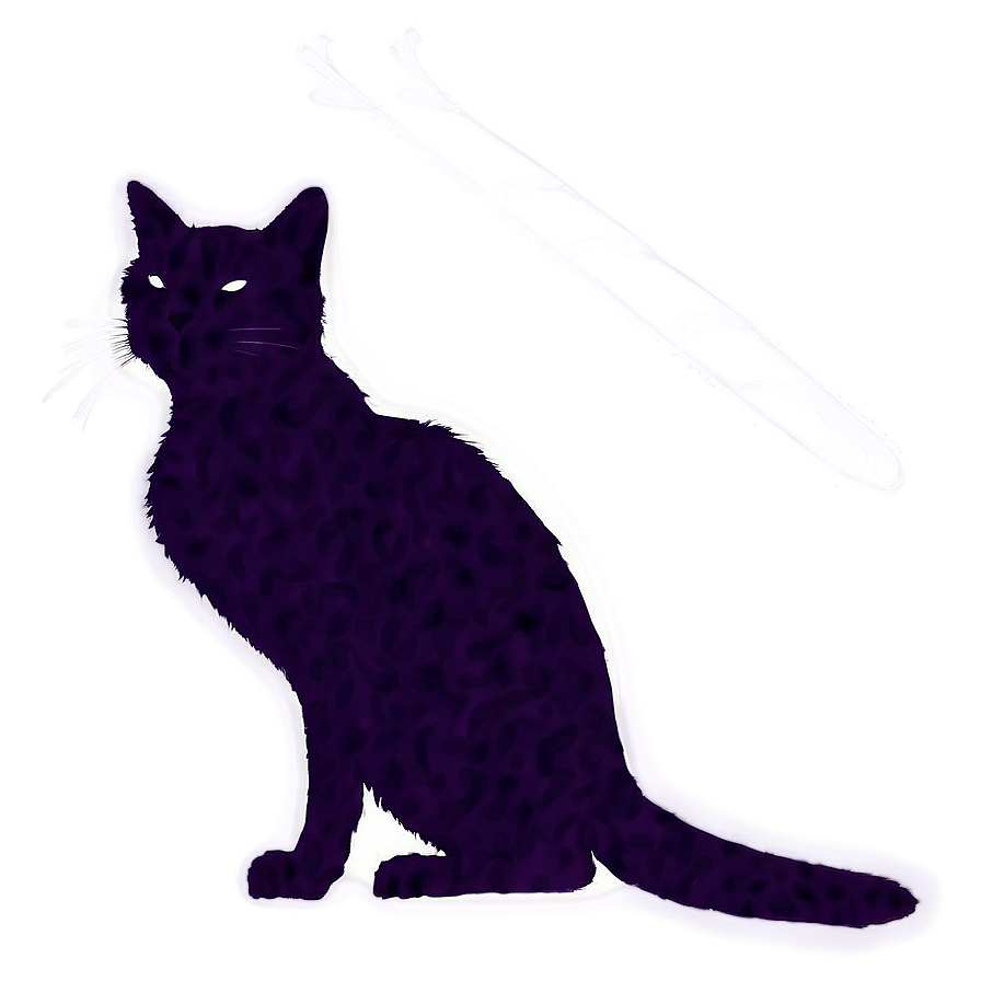 Graceful Cat Silhouette Png 06122024 PNG image