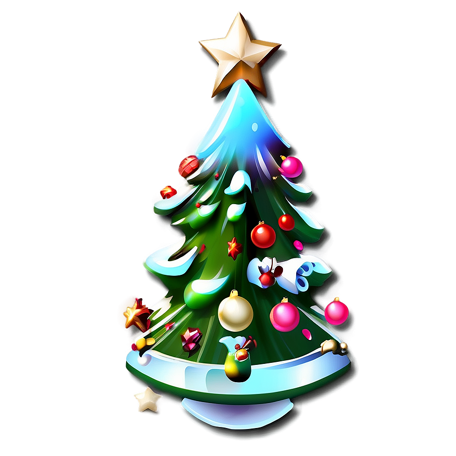 Graceful Cute Christmas Tree Decoration Png 06252024 PNG image