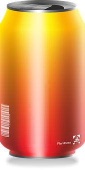 Gradient Color Drink Can PNG image