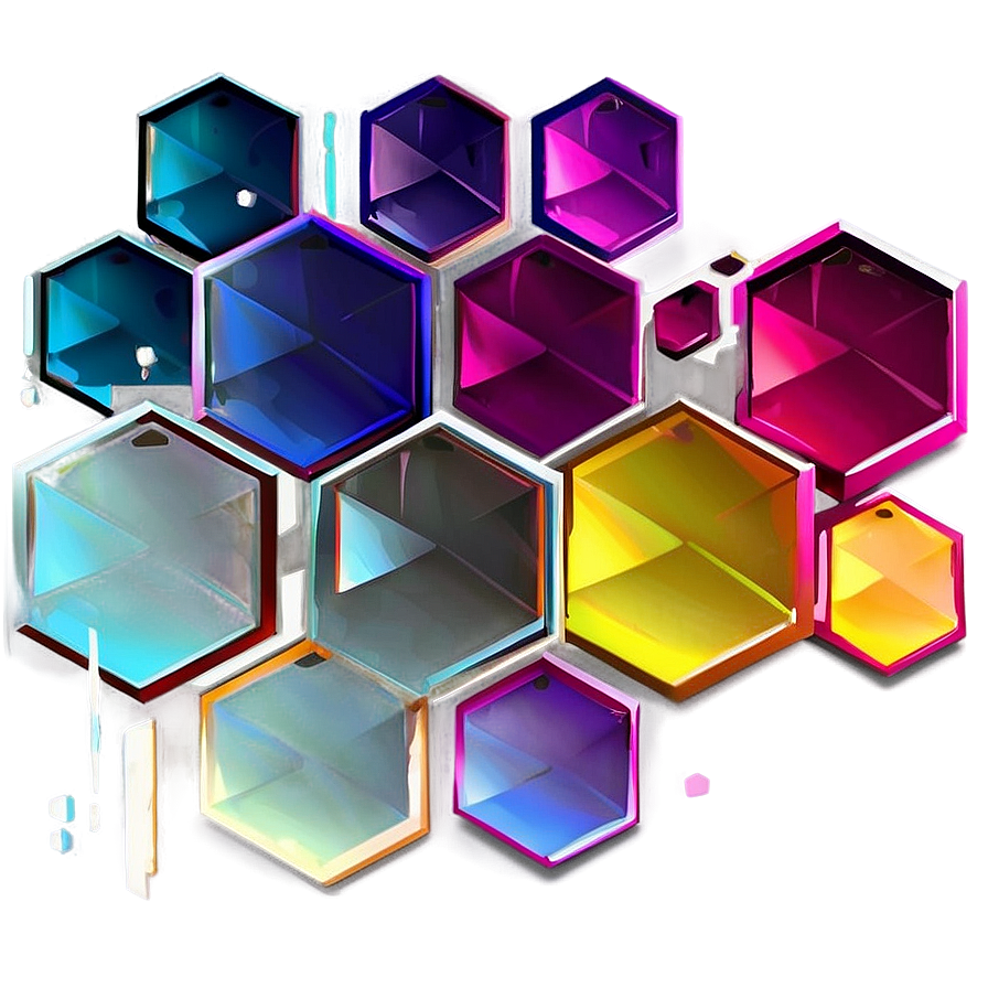 Gradient Hexagon Pattern Png 38 PNG image