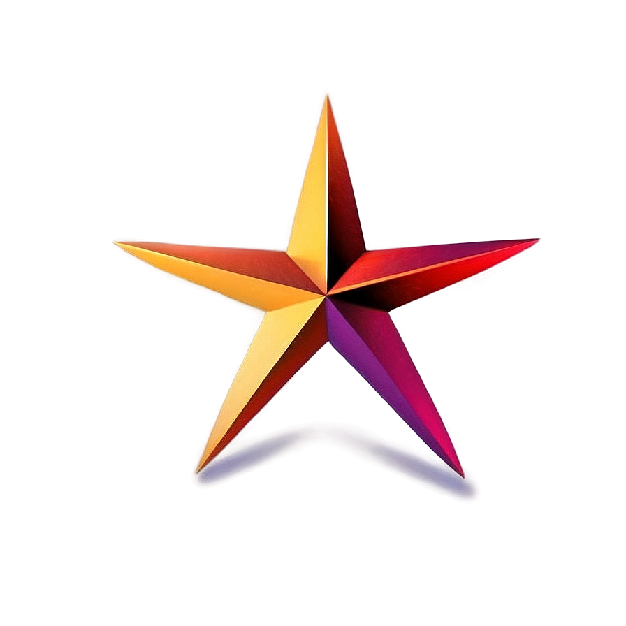 Gradient Red Star Png 05232024 PNG image