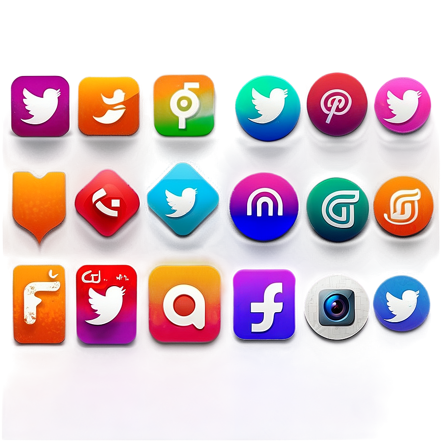 Gradient Social Media Icons Png Xij PNG image