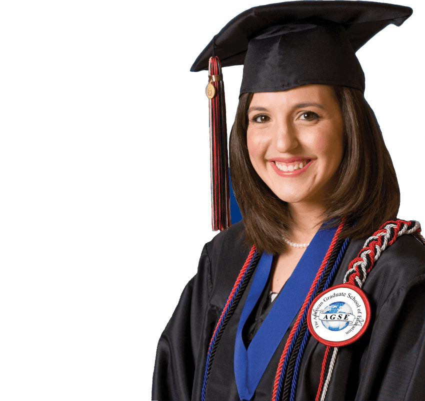 Graduate Studentin Capand Gown PNG image