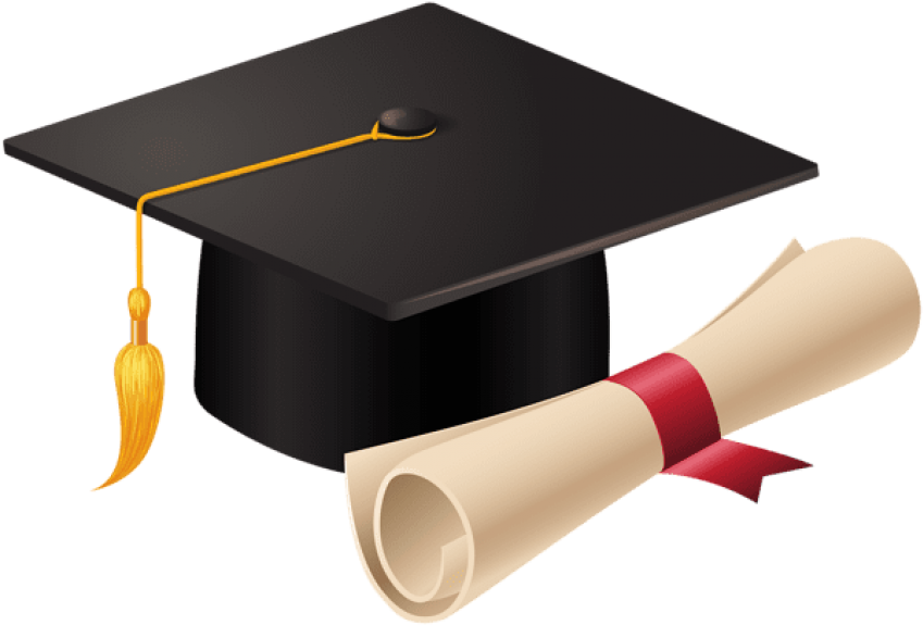 Graduation Capand Diploma Clipart PNG image