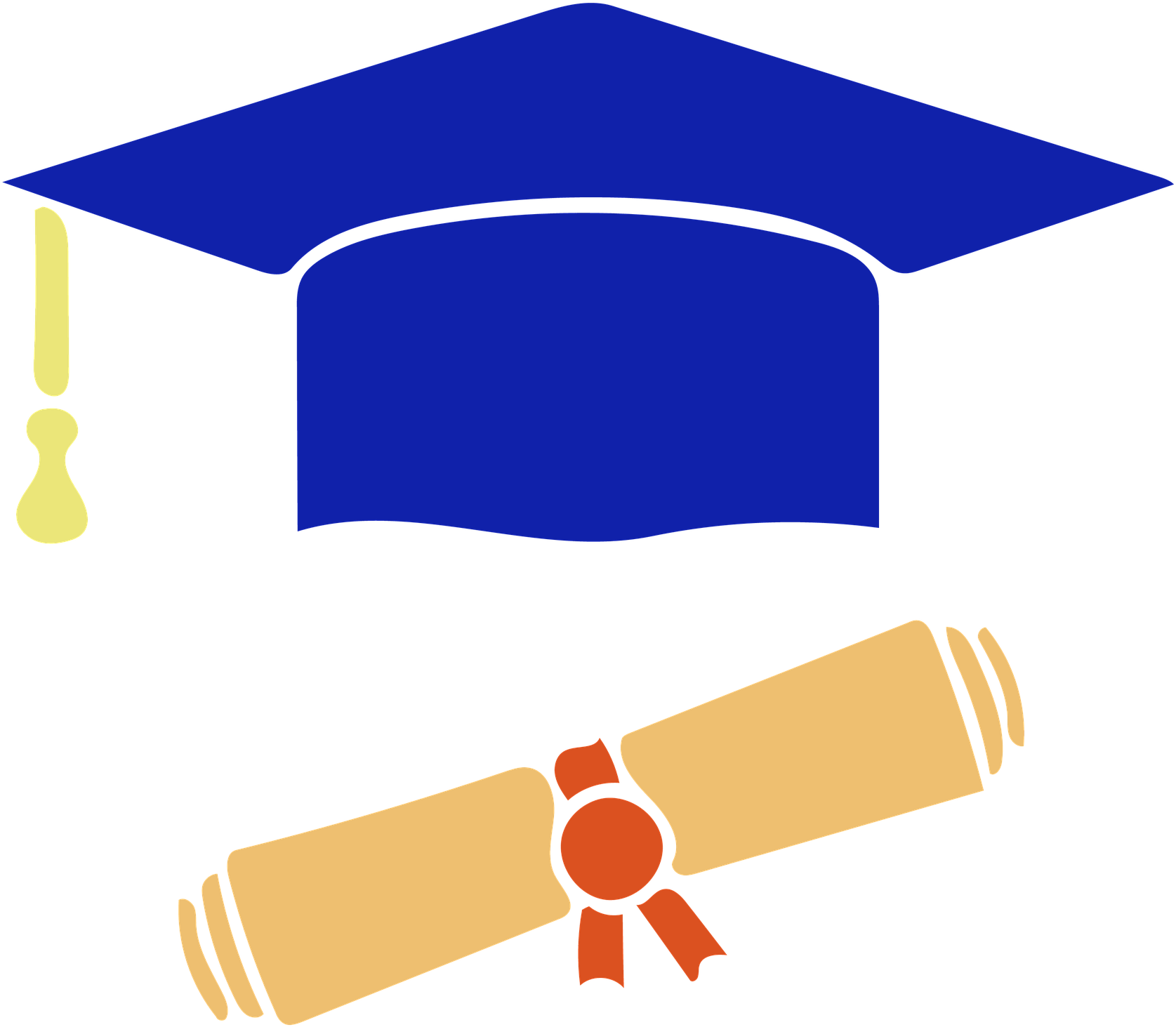 Graduation Capand Diploma Icon PNG image