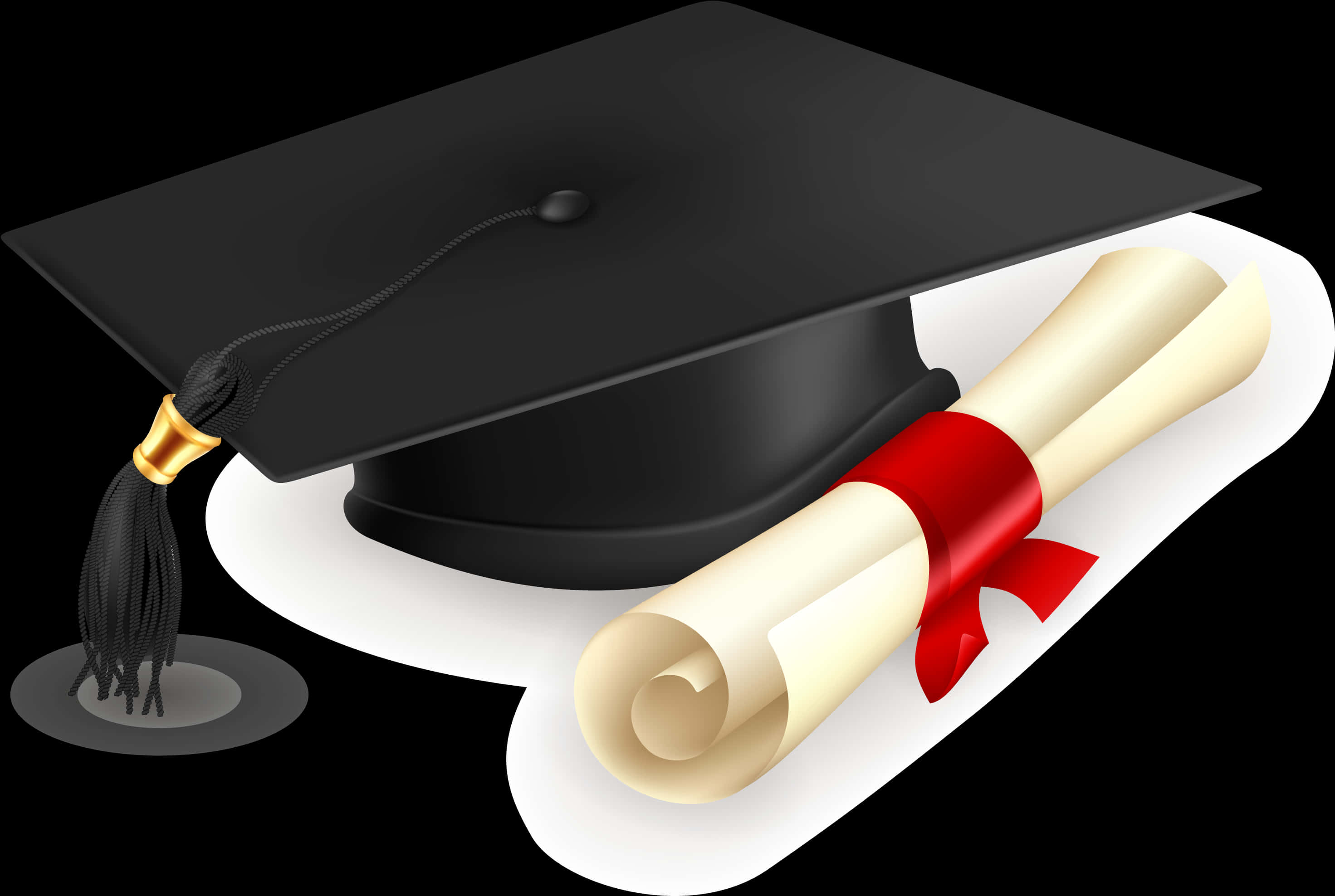 Graduation Capand Diploma Illustration PNG image