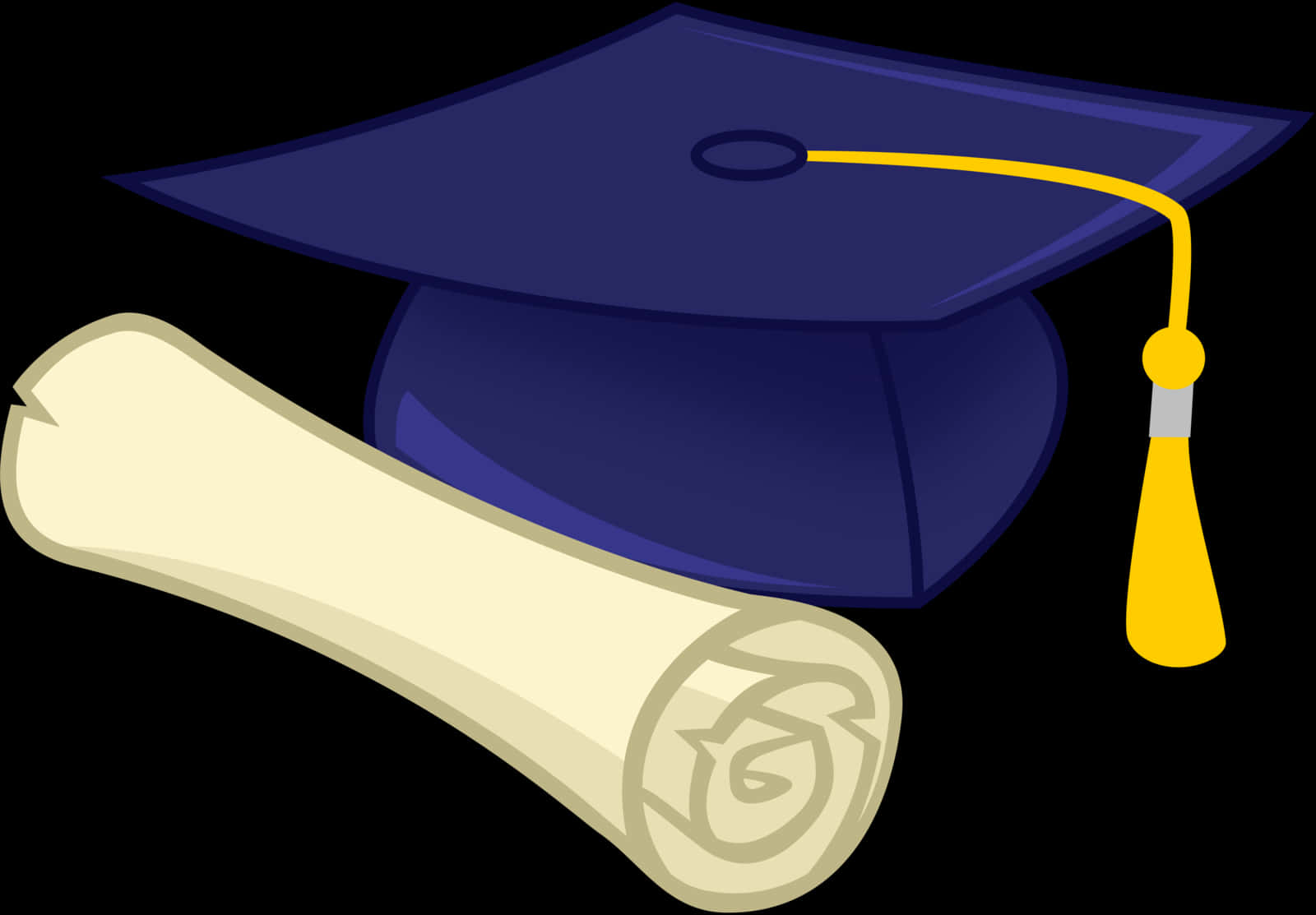 Graduation Capand Diploma Vector PNG image