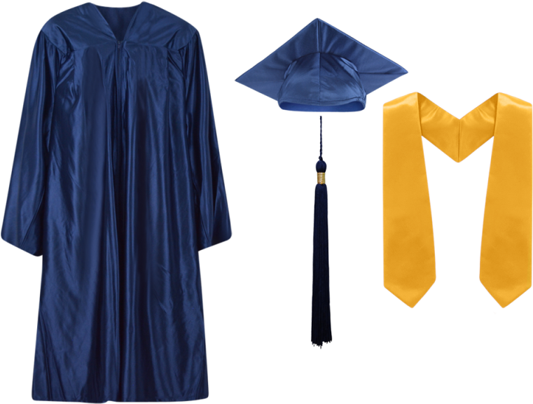 Graduation Capand Gown Set PNG image