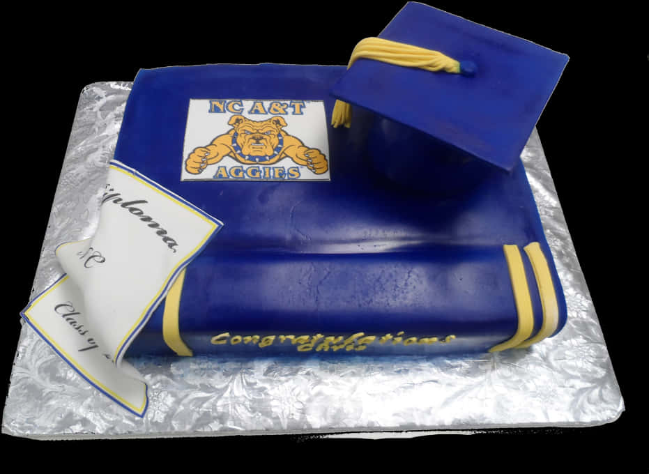 Graduation Celebration Cake N C A T Aggies PNG image