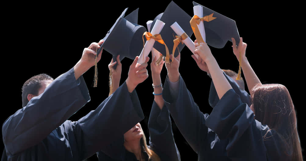 Graduation Celebration Cap Toss.jpg PNG image