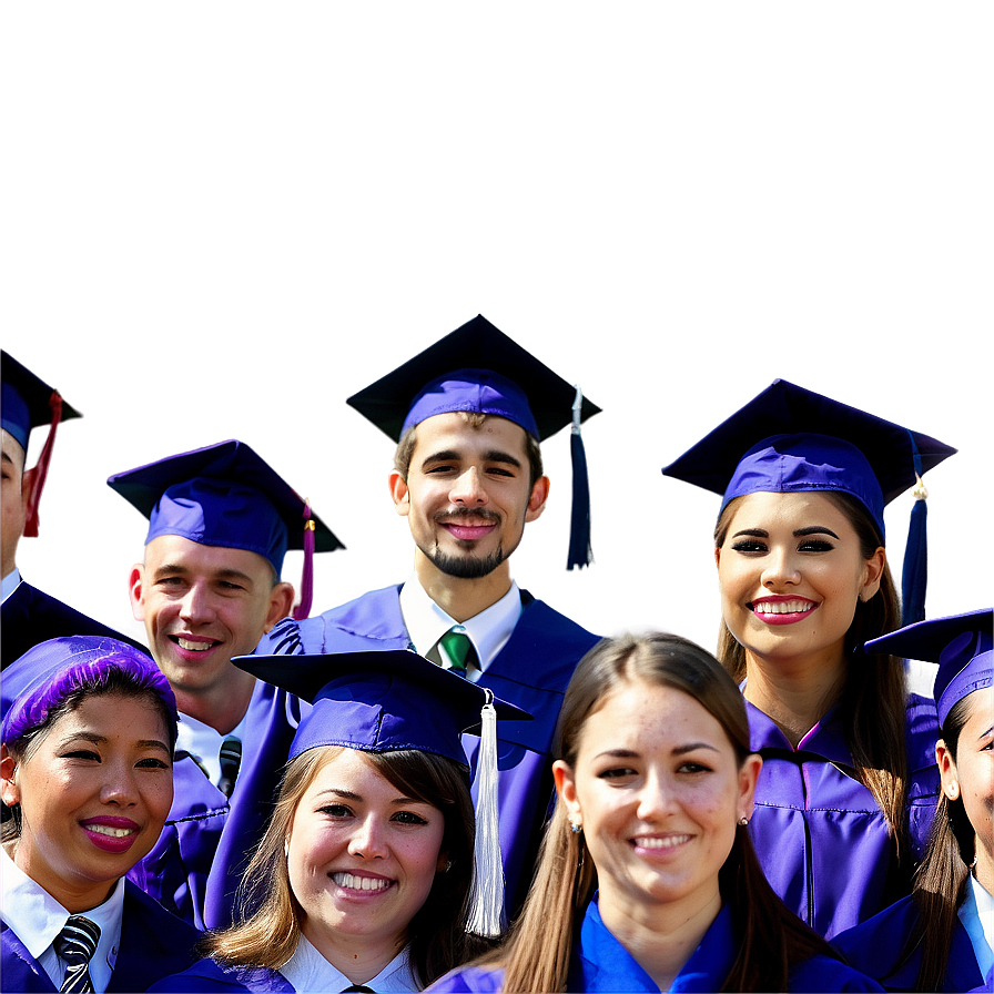 Graduation Crowd Png Kkg PNG Image