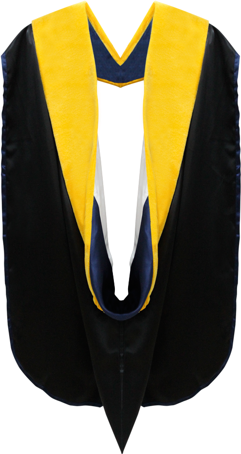 Graduation Honor Stole Blackand Yellow PNG image