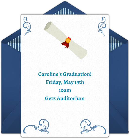 Graduation Invitation Caroline May19th PNG image