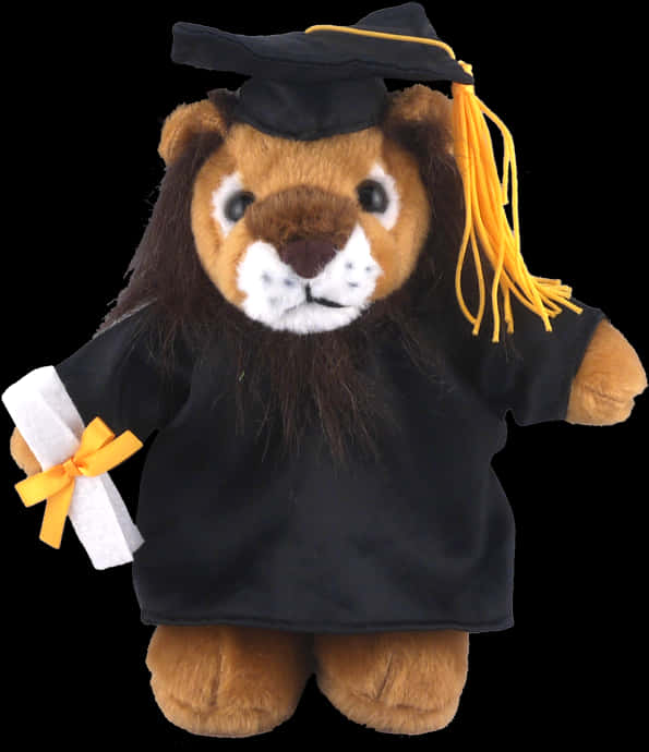 Graduation Lion Plush Toy PNG image