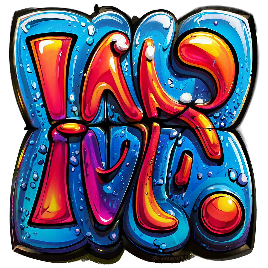 Graffiti Bubble Letters Png Pum PNG image