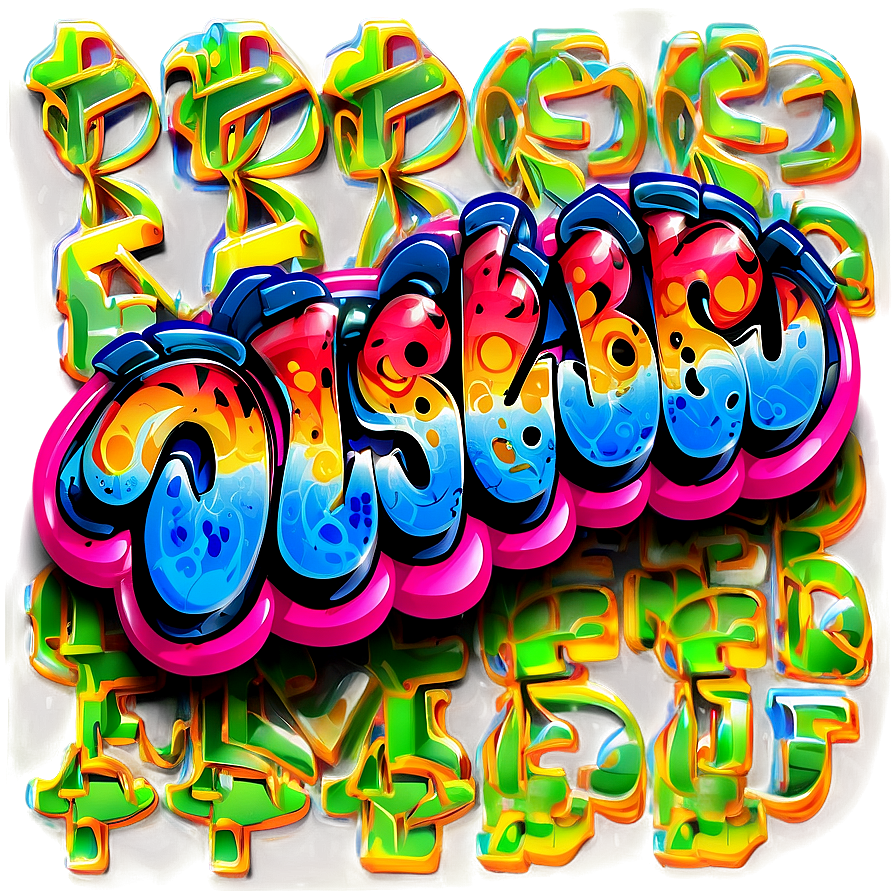 Graffiti Bubble Letters Png Rfd PNG image