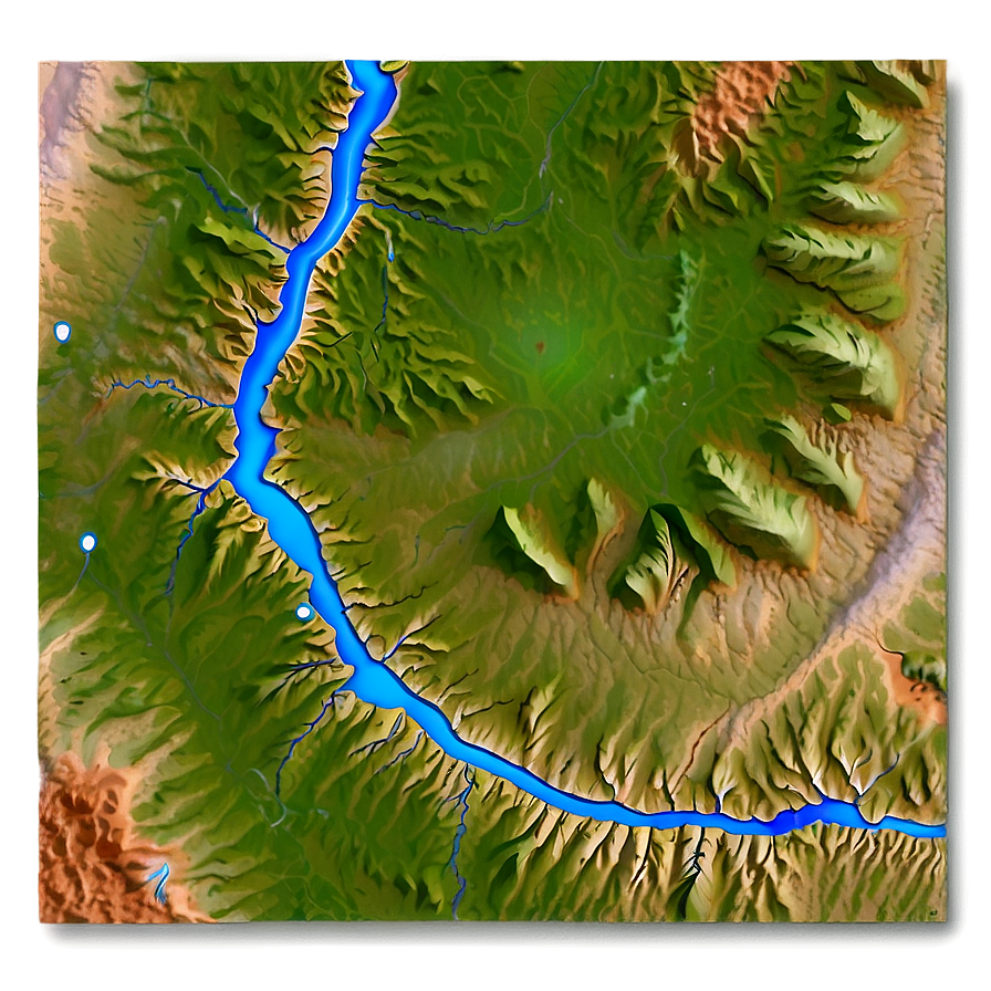 Grand Canyon Detailed Topographic Map Png 95 PNG image