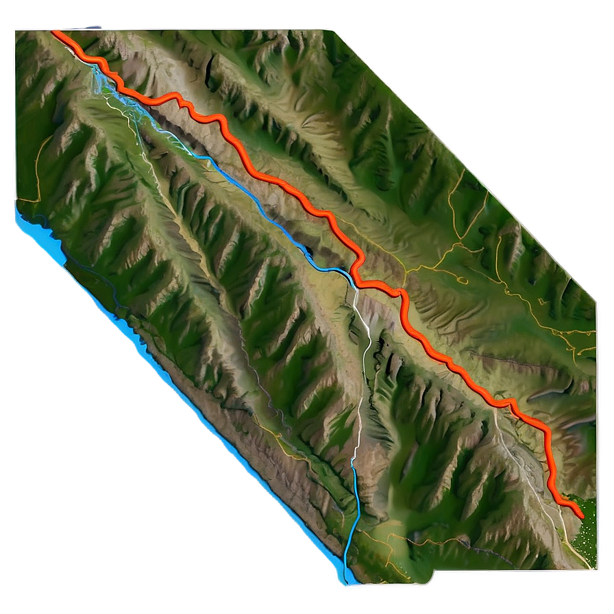 Grand Canyon Hiking Trail Map Png Eqt30 PNG image