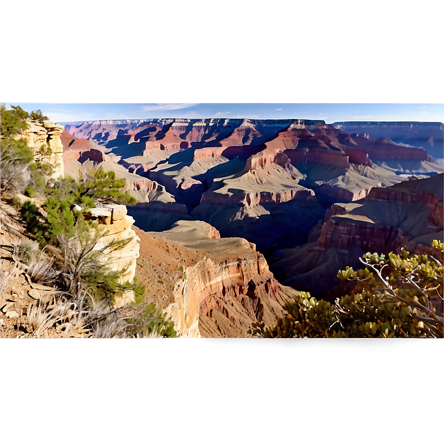 Grand Canyon Panoramic Cliffside View Png 06242024 PNG image