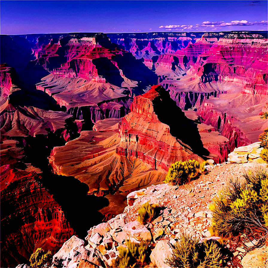 Grand Canyon Panoramic Cliffside View Png Sae PNG image