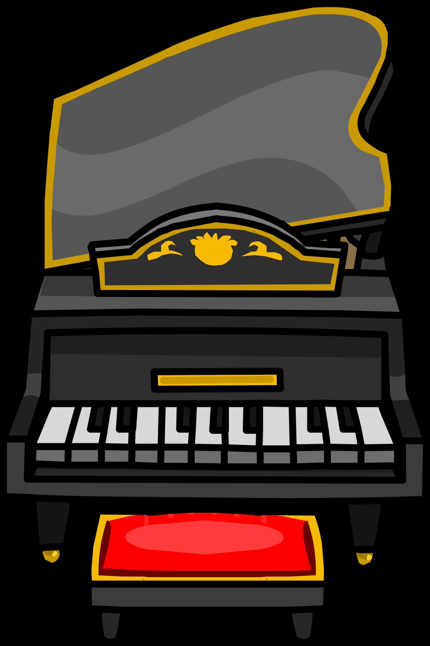 Grand Piano Cartoon Illustration PNG image