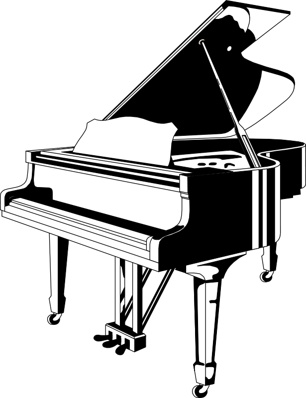 Grand Piano Silhouette PNG image