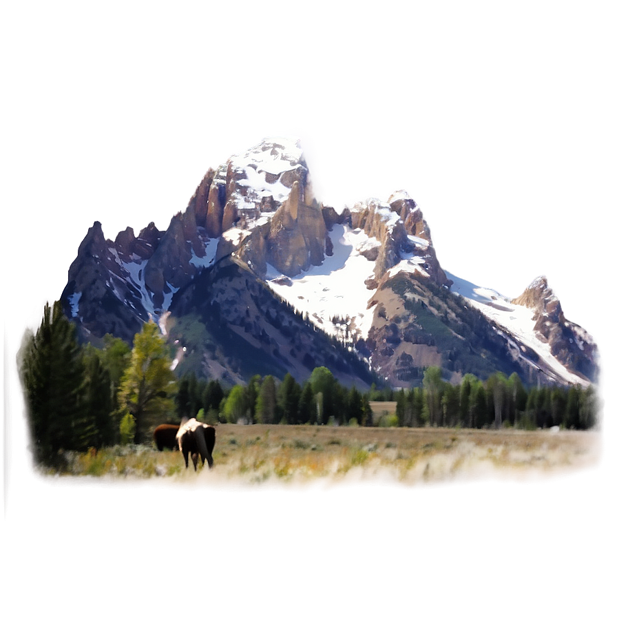 Grand Teton Mountains Wyoming Png Ugo PNG image