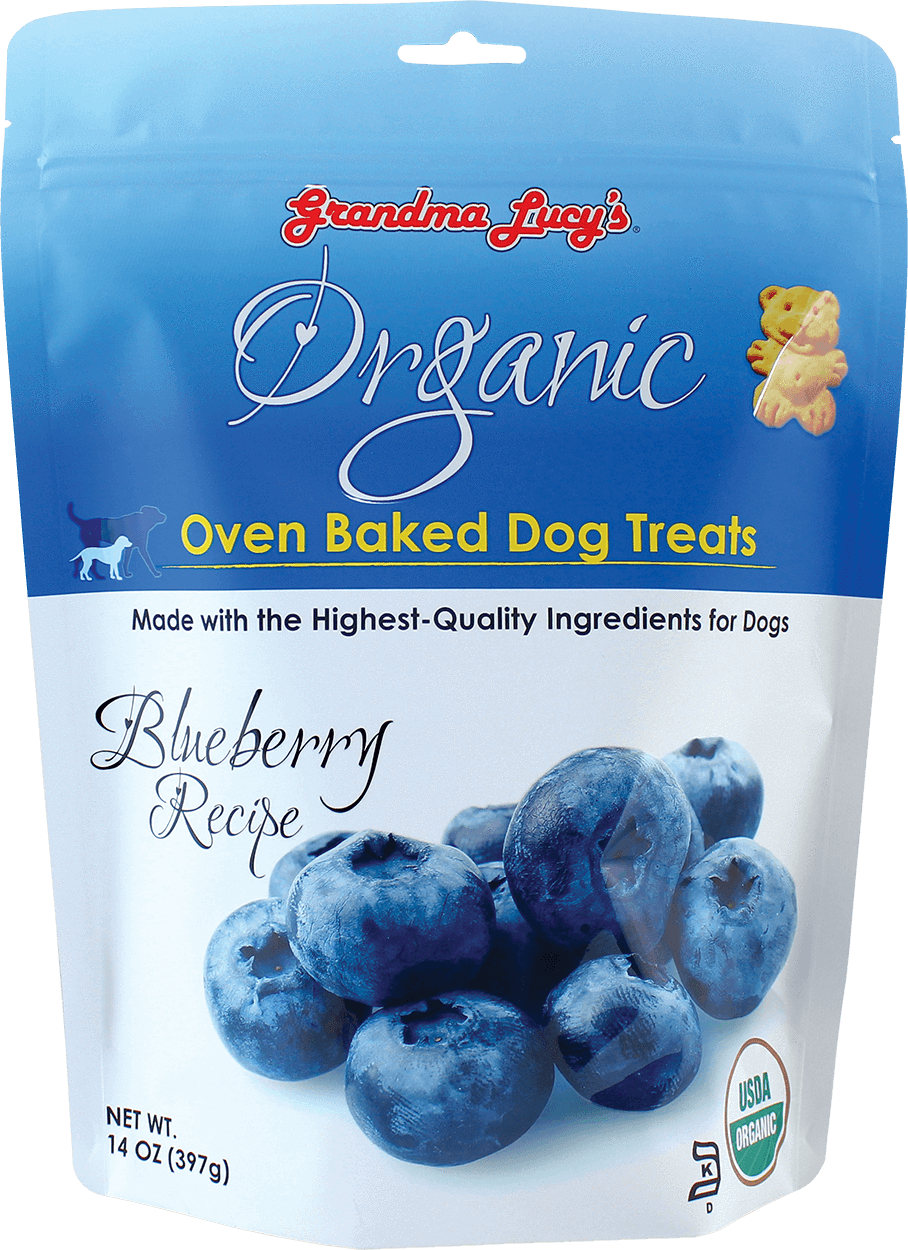 Grandma Lucys Organic Oven Baked Dog Treats Blueberry Recipe PNG image