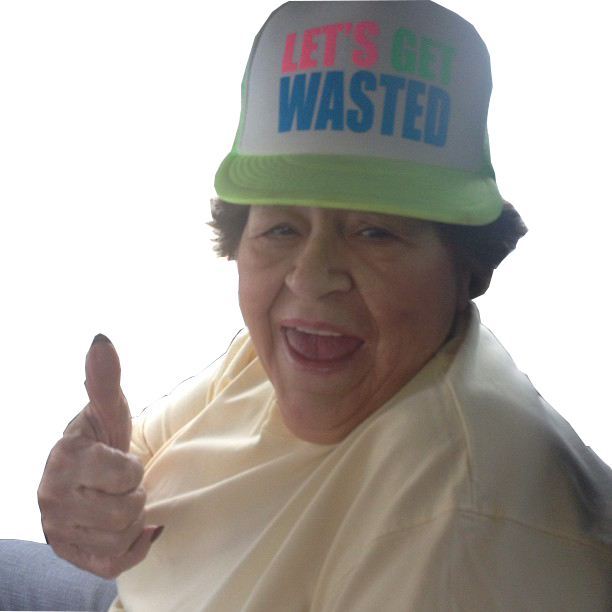 Grandma Party Hat Thumbs Up PNG image