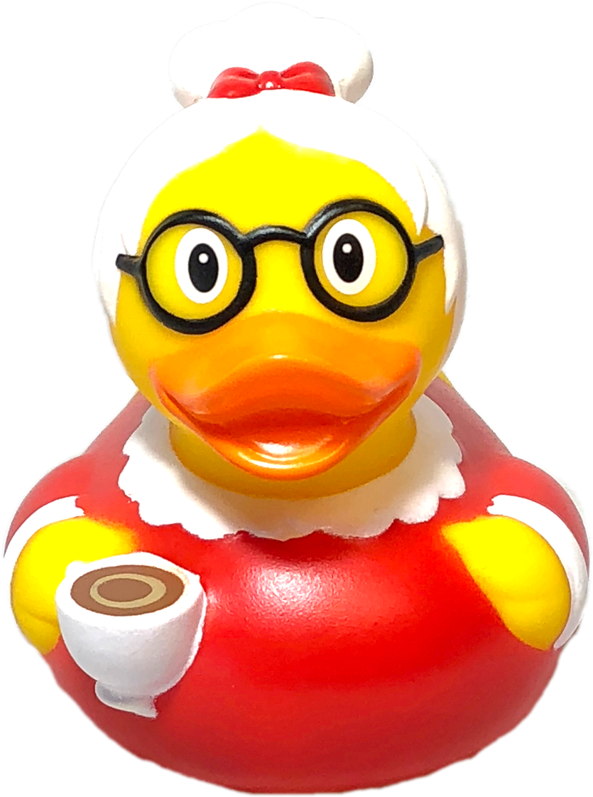 Grandma Themed Rubber Duck PNG image