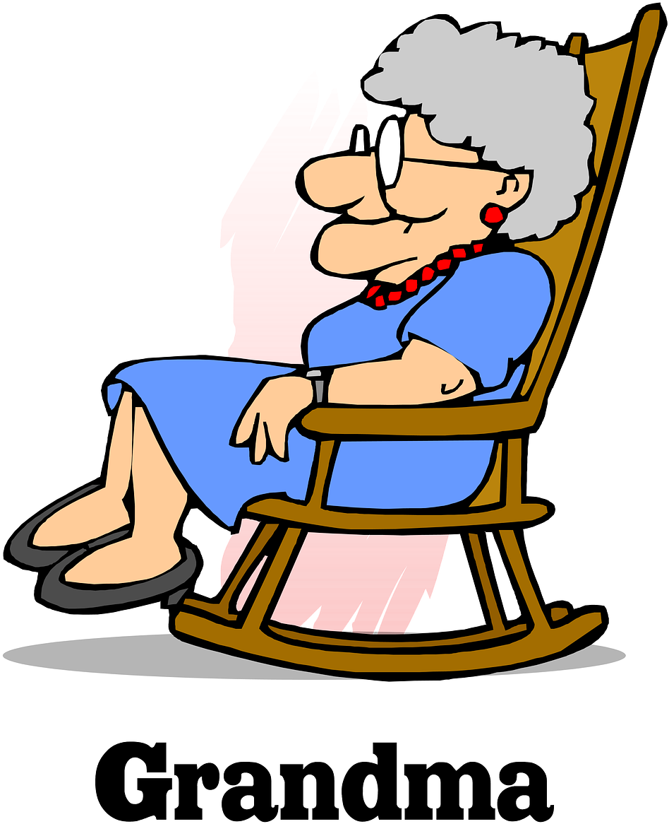Grandmain Rocking Chair Cartoon PNG image