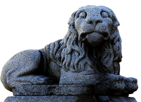 Granite Lion Statue Profile PNG image