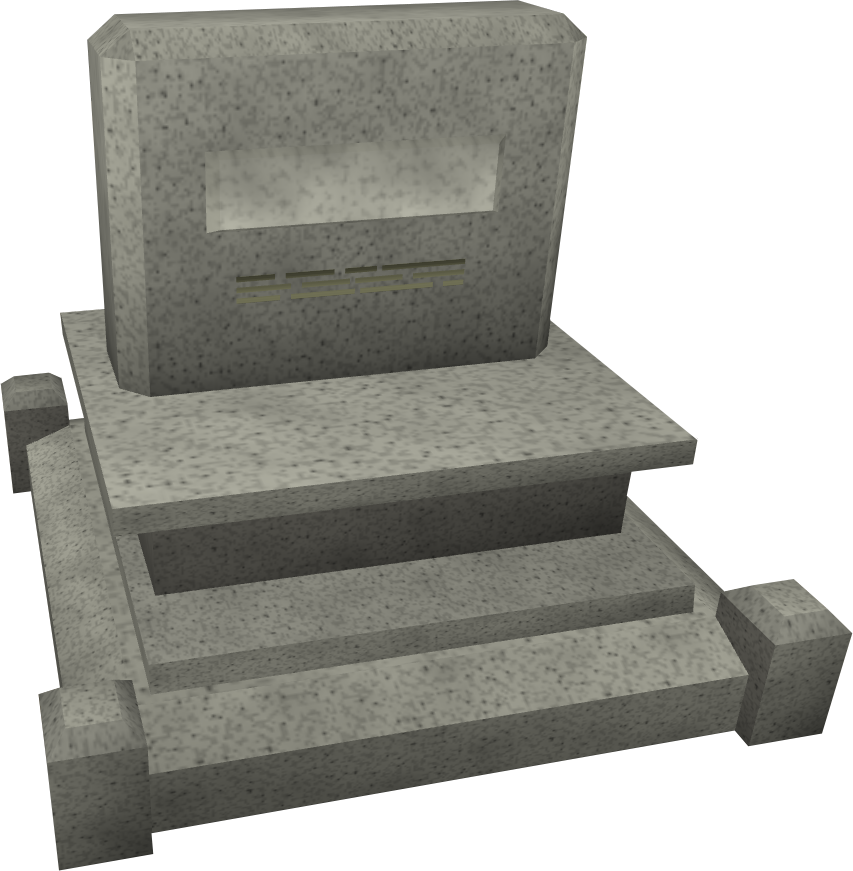 Granite Tombstone3 D Model PNG image