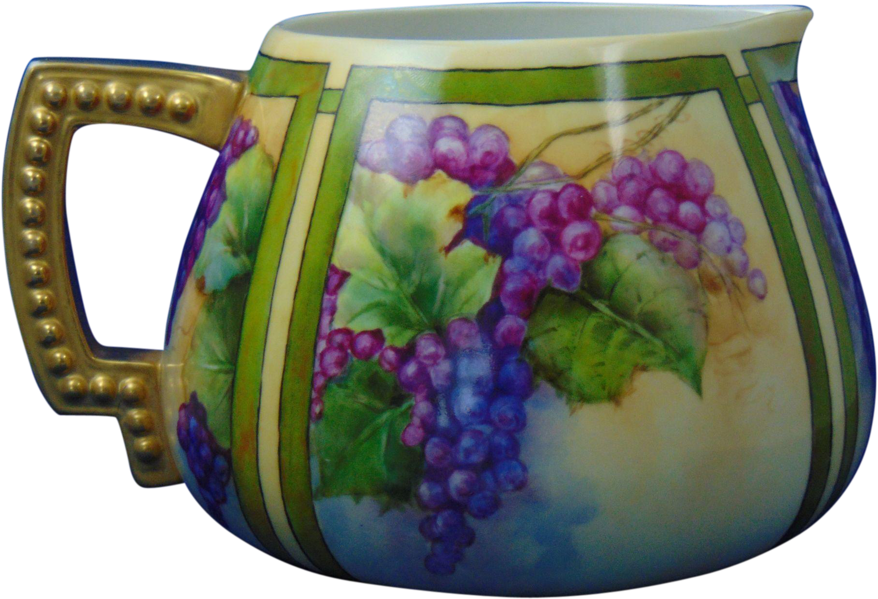 Grape Decorated Ceramic Mug PNG image