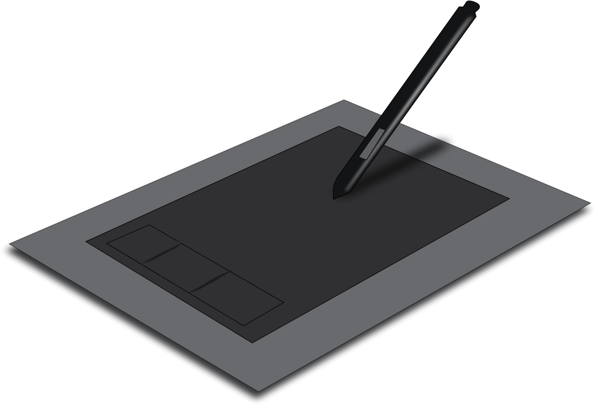 Graphic Tabletand Stylus Pen PNG image