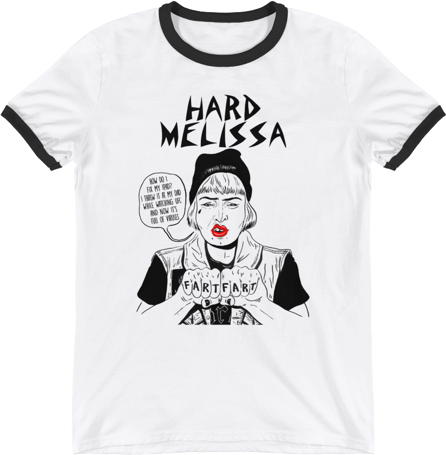 Graphic Tee Design Hard Melissa PNG image