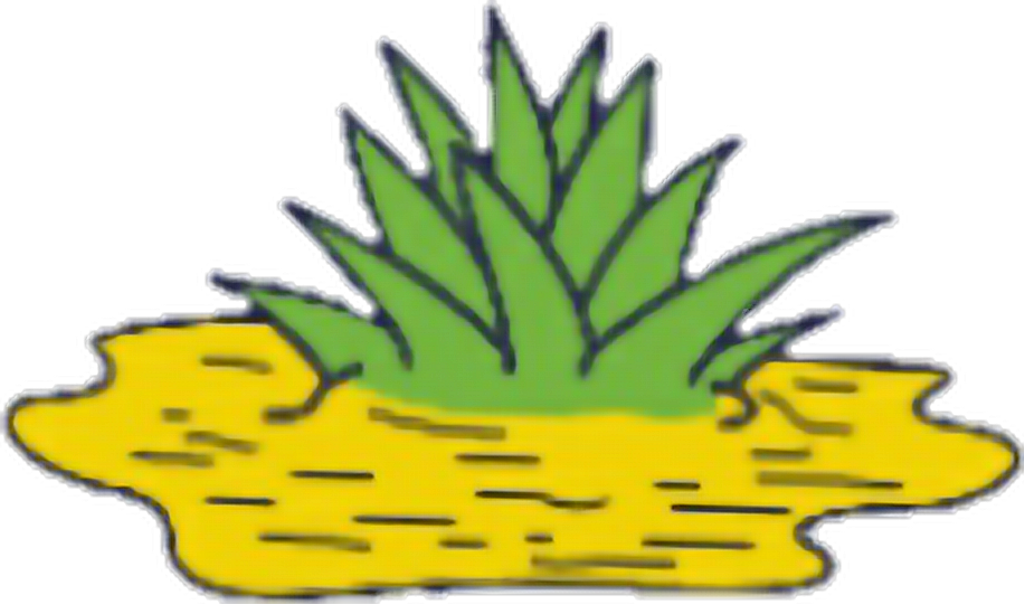 Grassy Patch Cartoon Sticker PNG image