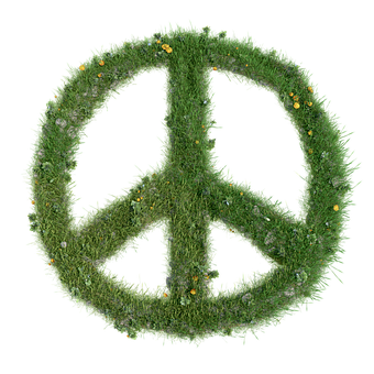 Grassy Peace Symbol PNG image