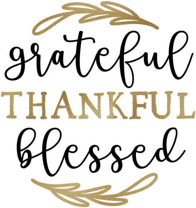 Grateful Thankful Blessed Artwork PNG image