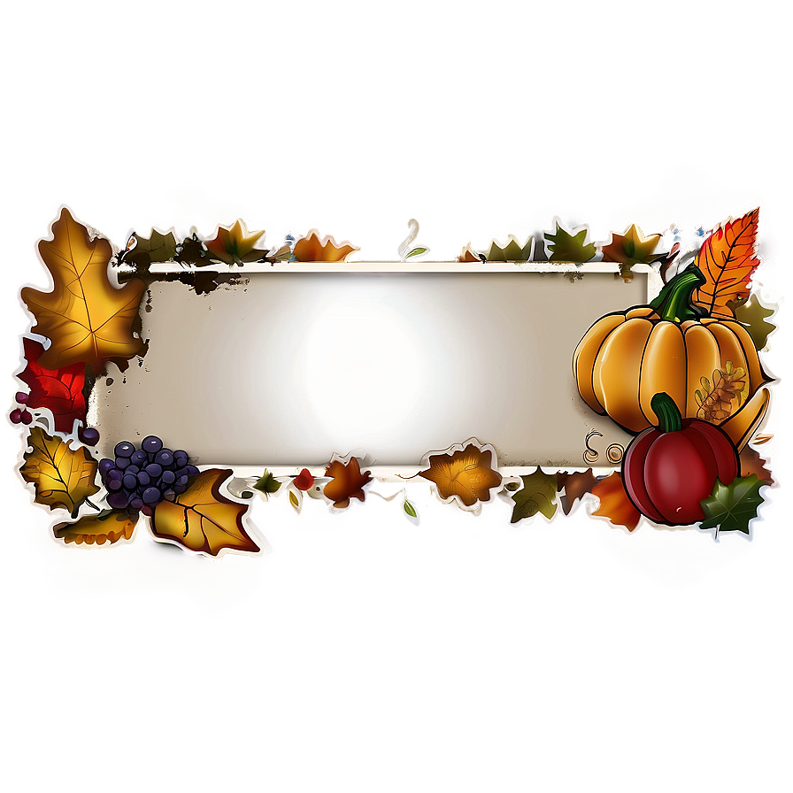 Grateful Thanksgiving Border Png 06202024 PNG image