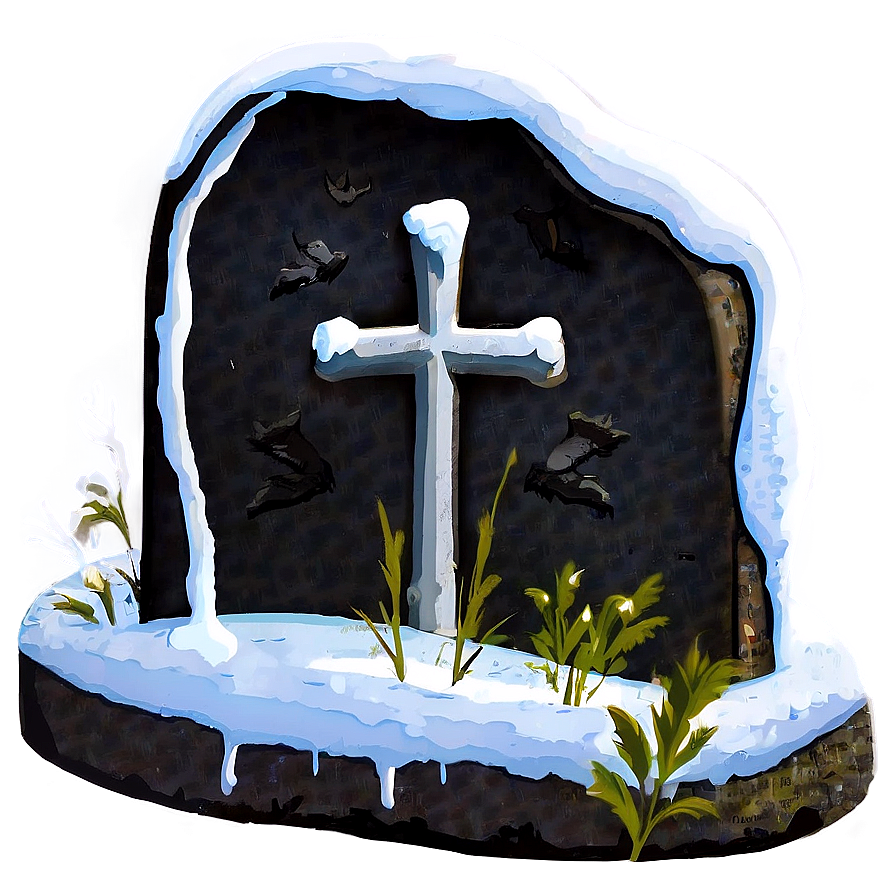 Grave In Snow Png Hgm91 PNG image