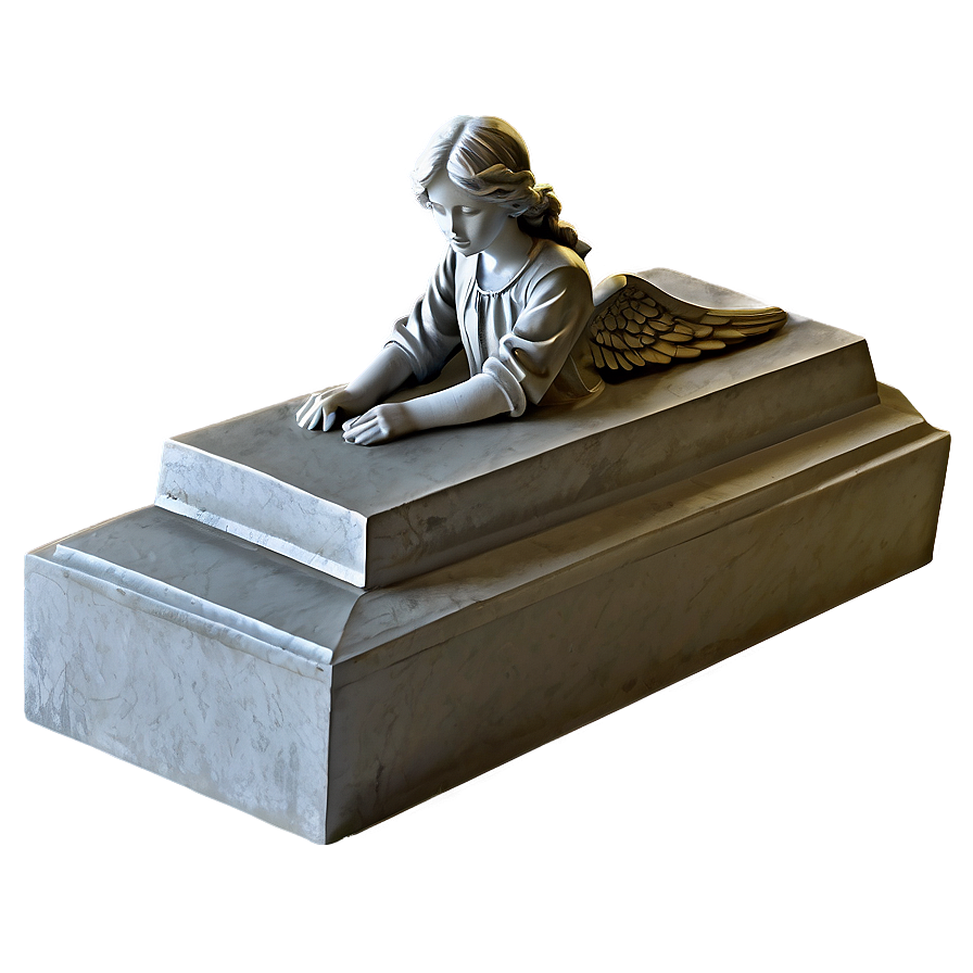 Grave With Angel Statue Png 05242024 PNG image