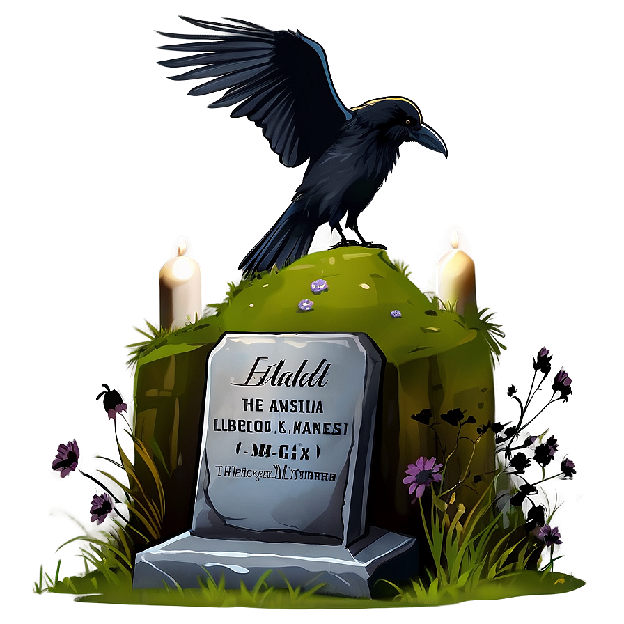 Grave With Crow Png 05242024 PNG image
