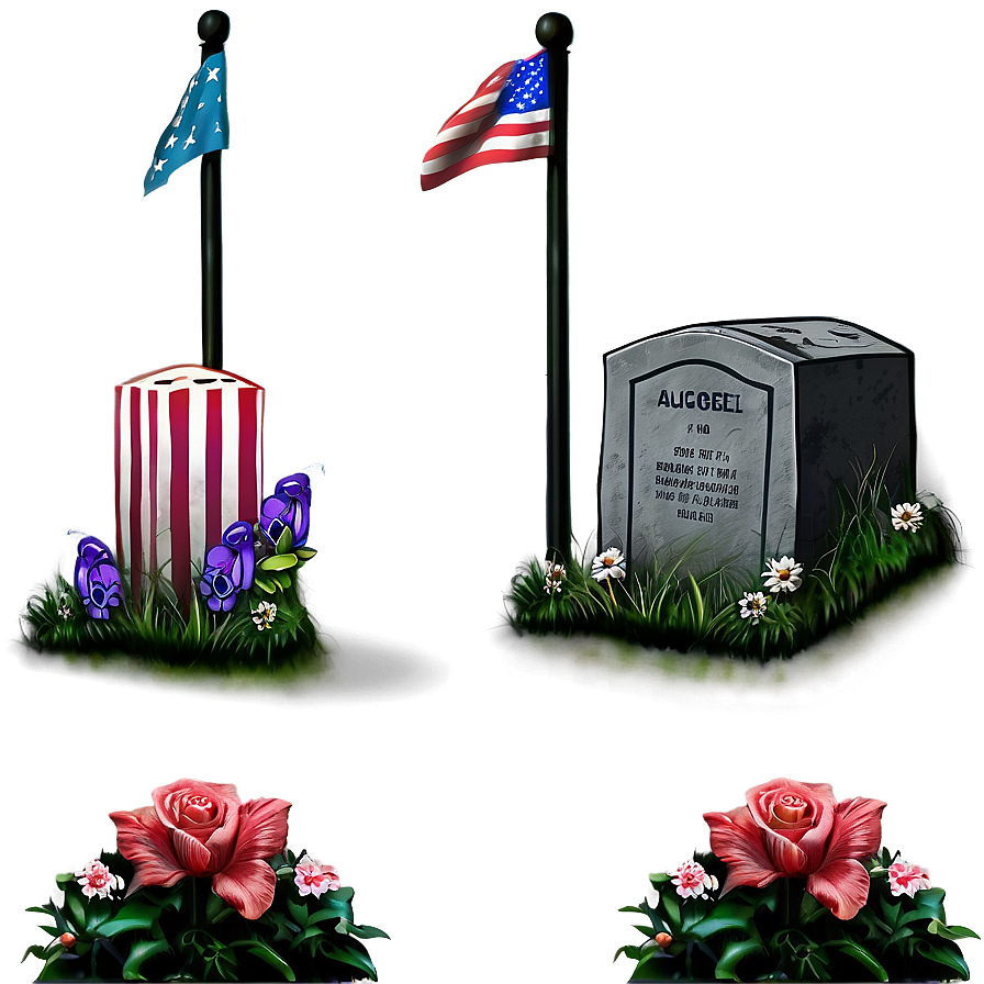Grave With Flag Png Hxv81 PNG image