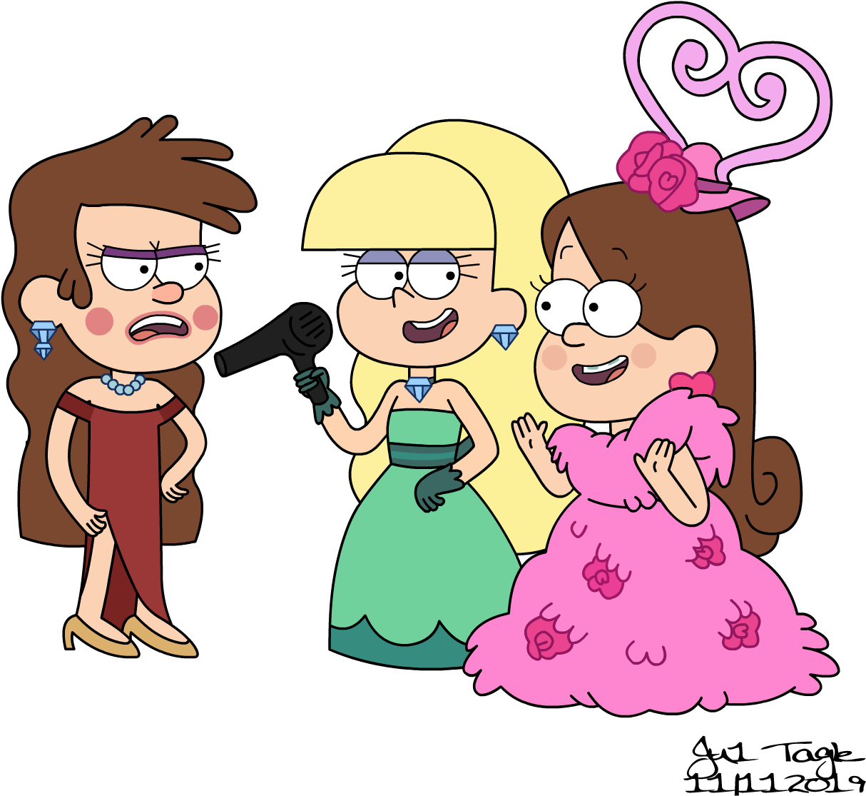 Gravity Falls Characters Dressed Up PNG image