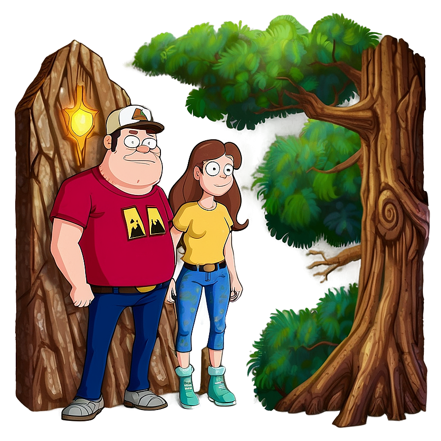 Gravity Falls Inspired Artwork Png 06242024 PNG image