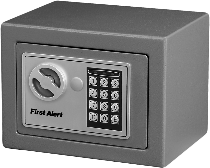 Gray Digital Safe First Alert PNG image