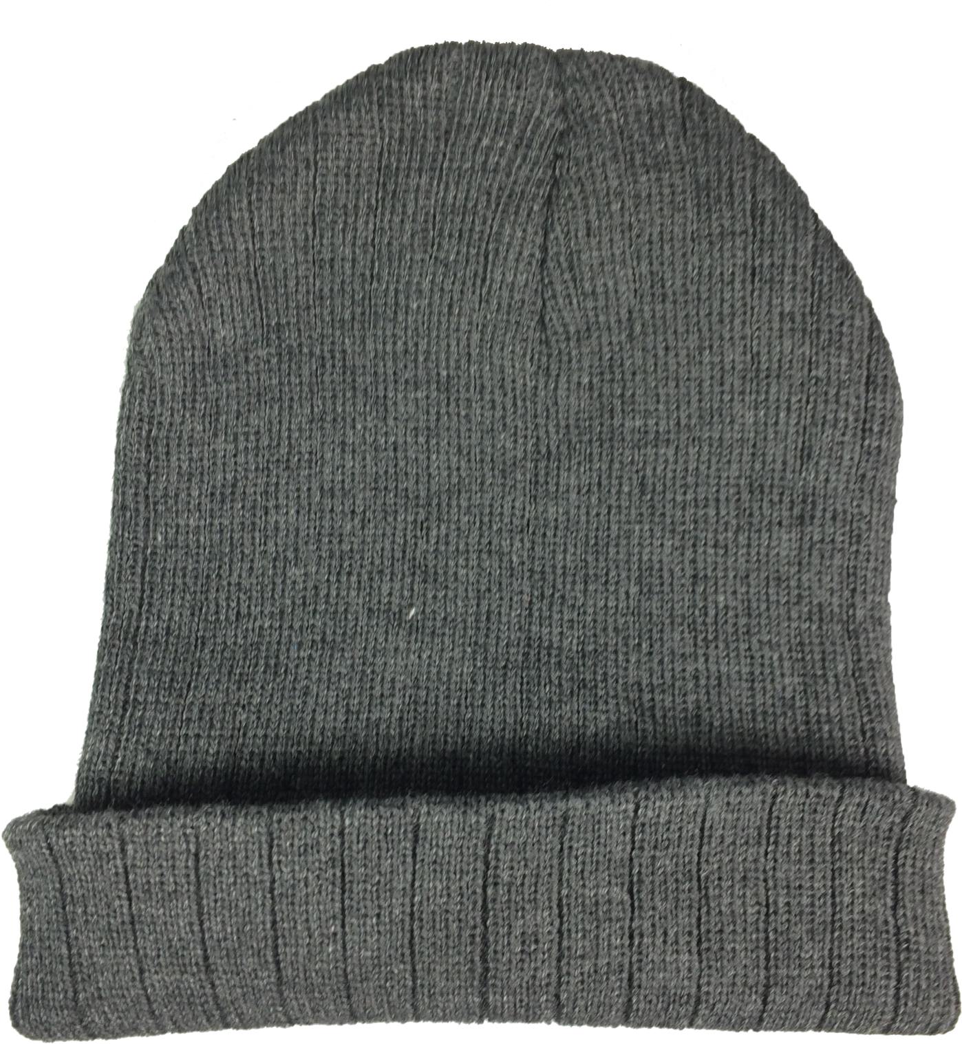 Gray Knit Beanie Hat PNG image