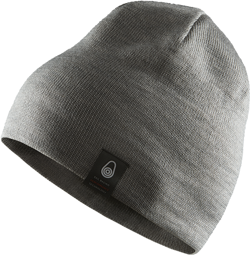 Gray Knit Beanie Hat PNG image