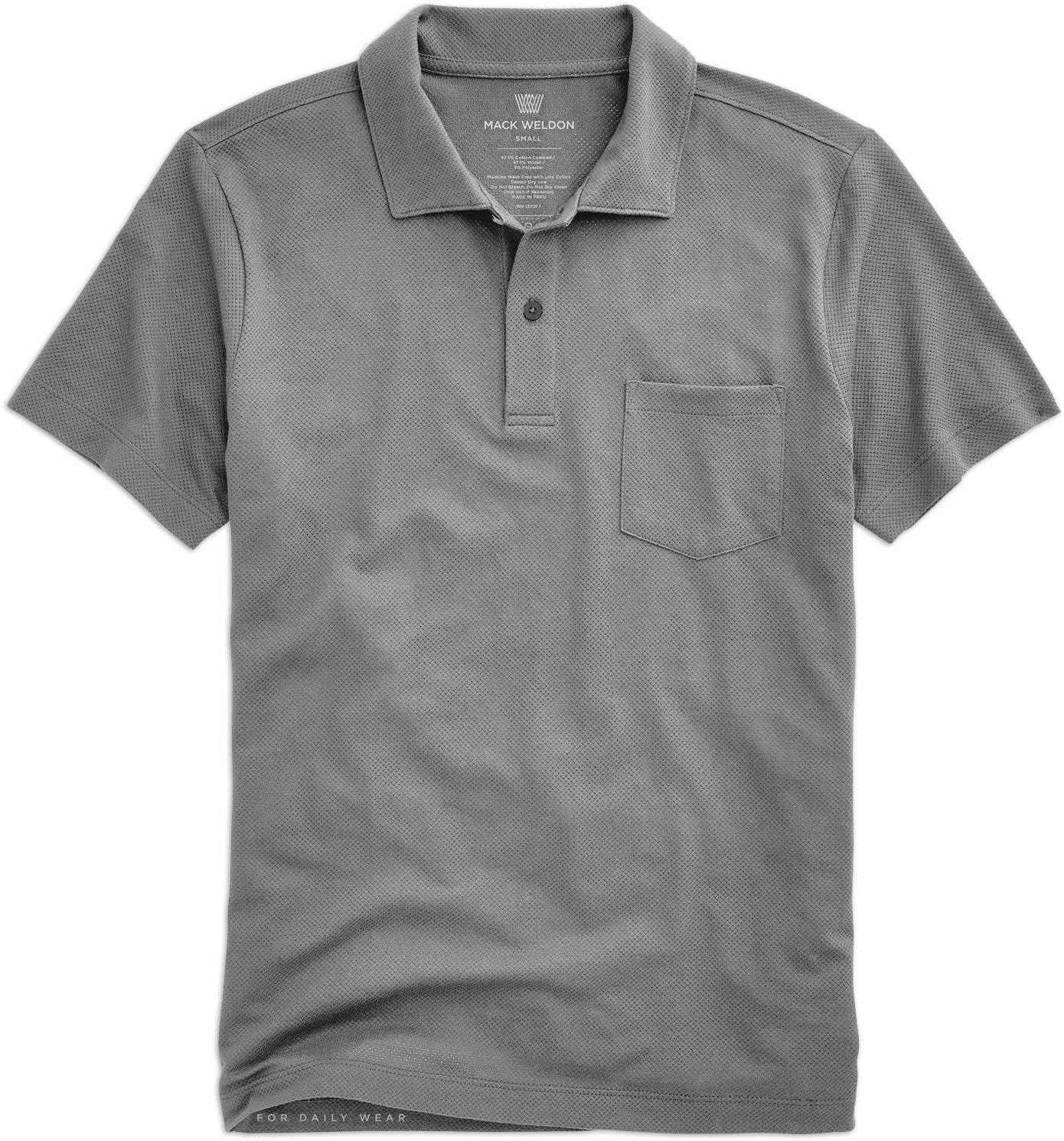 Gray Polo Shirt Mack Weldon PNG image